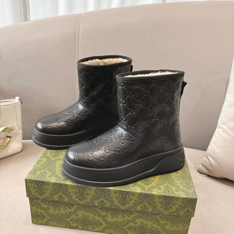 Alternative view of GUCCI WOMEN’S BOOT GG LEATHER BLACK