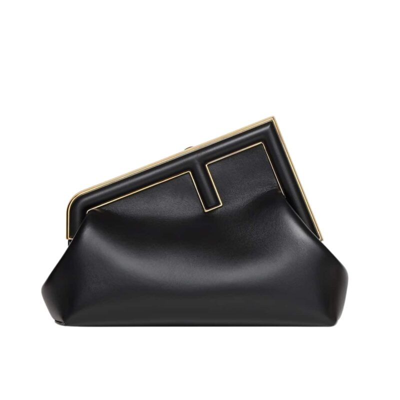 FENDI FIRST SMALL NAPPA LEATHER BAG BLACK 23CM 8BP129ABVEF0KUR