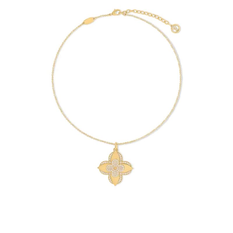 LOUIS VUITTON LV MEDAILLON NECKLACE GOLD M02001
