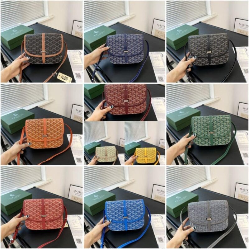 Alternative view of GOYARD BELVEDERE PM BAG DARK RED 22CM