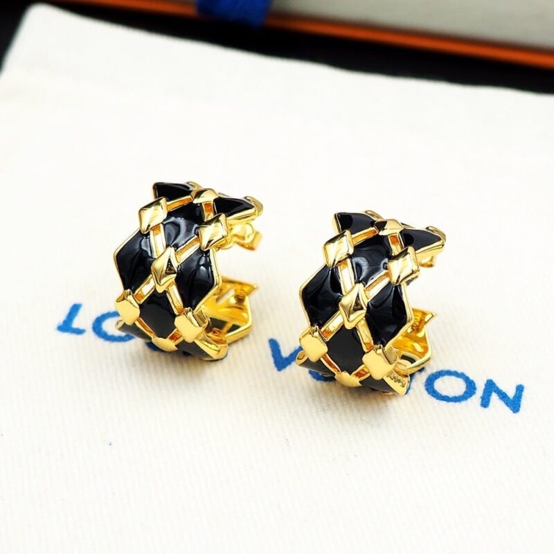 Alternative view of LOUIS VUITTON LV MALLETAGE EARRINGS GOLD M01685