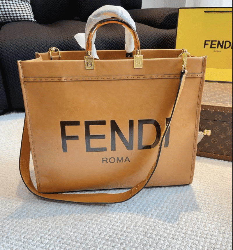 Alternative view of FENDI SUNSHINE LARGE BROWN LEATHER SHOPPER 40CM 8BH372ABVLF0PWZ