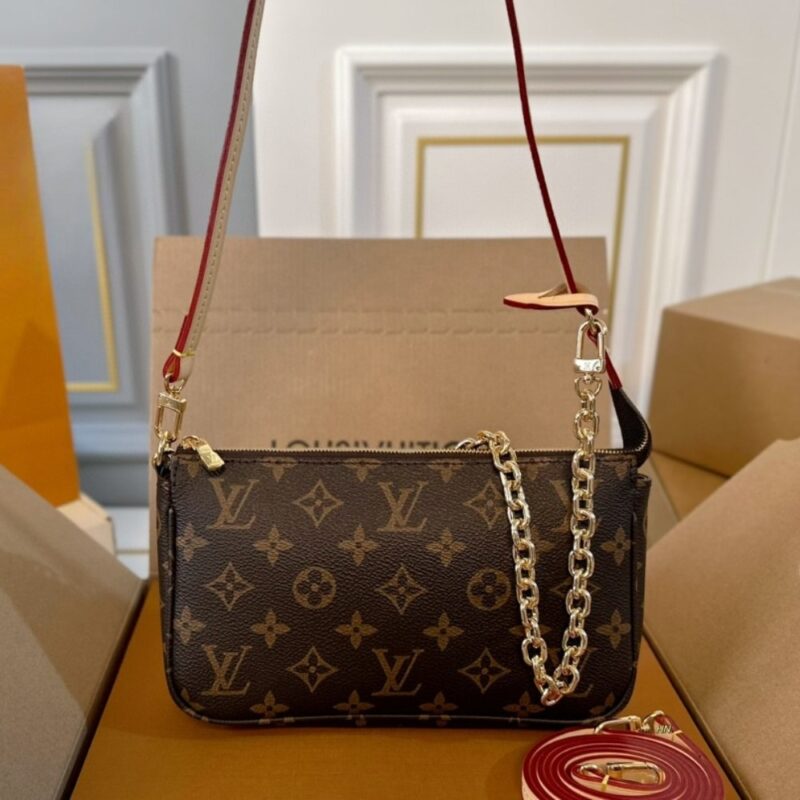Alternative view of LOUIS VUITTON POCHETTE ACCESSOIRES MONOGRAM BAG BROWN 23CM