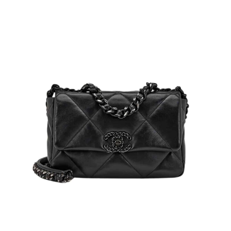 CHANEL CC FLAP BAG IN BLACK 26CM