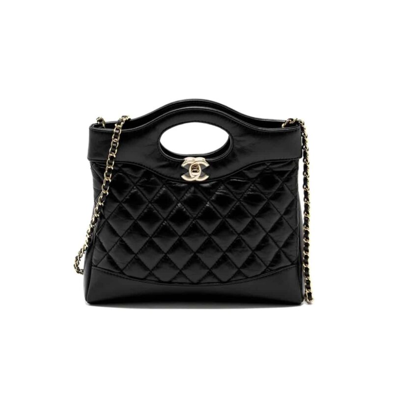 CHANEL 31 BAG BLACK 24CM