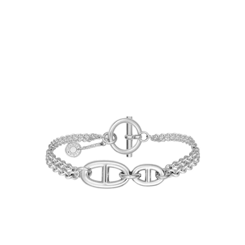 HERMES DOUBLE BRACELET SILVER