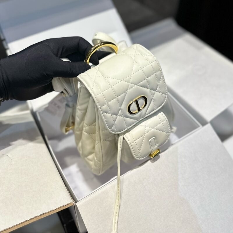 Alternative view of DIOR SMALL DIOR CARO BACKPACK WHITE 27CM