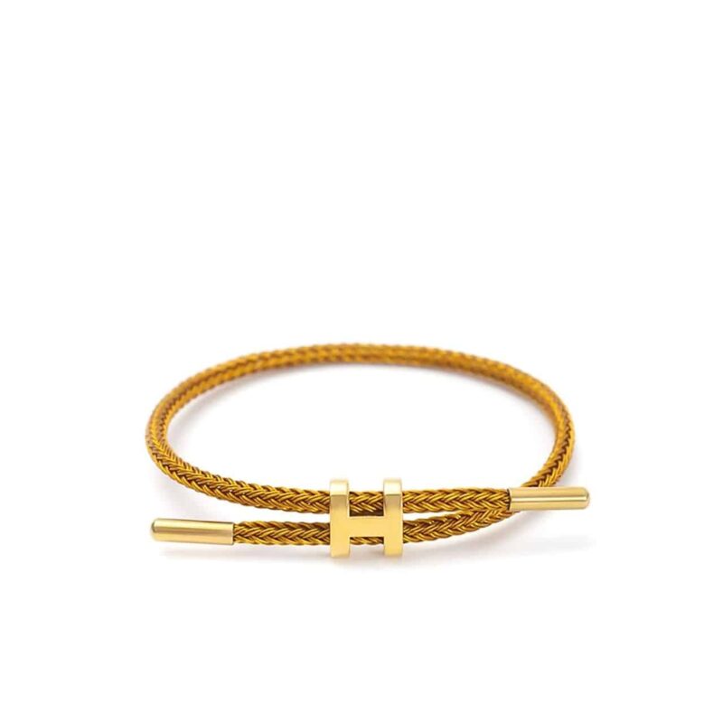 HERMES ROPE CHAIN BRACELET YELLOW