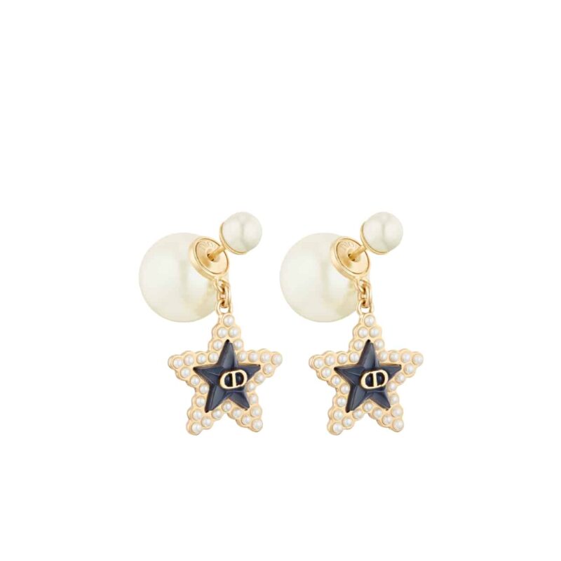 DIOR TRIBALES EARRINGS IN STAR SHAPED WITH PEARLS