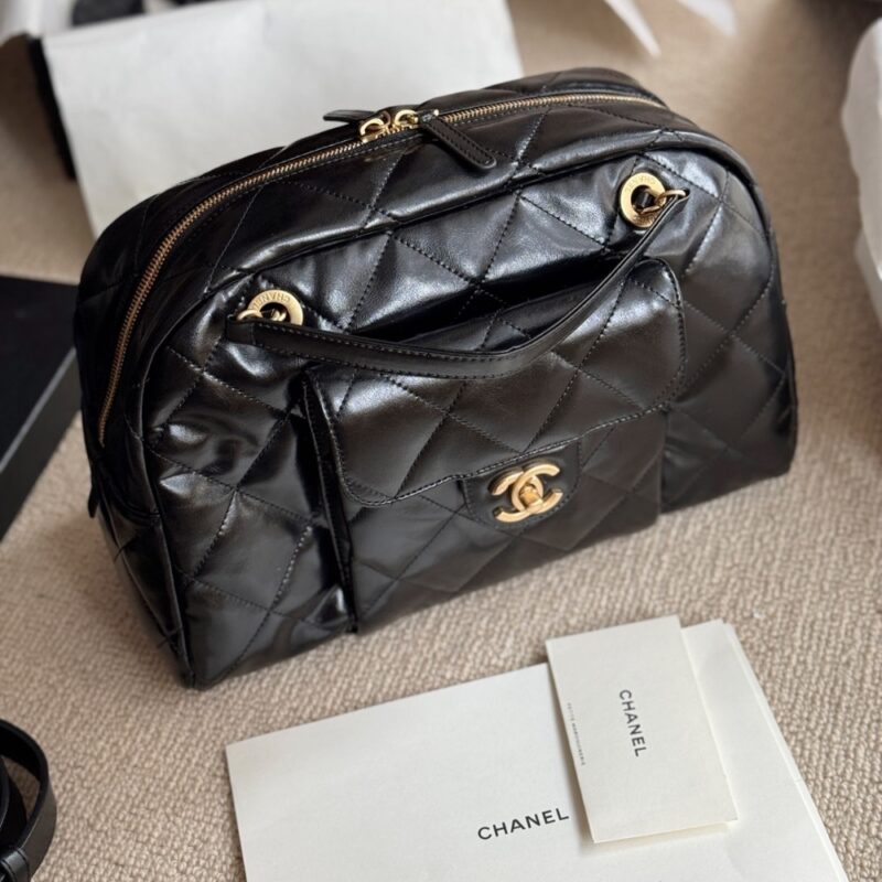 Alternative view of CHANEL BOWLING BAG BLACK 34CM