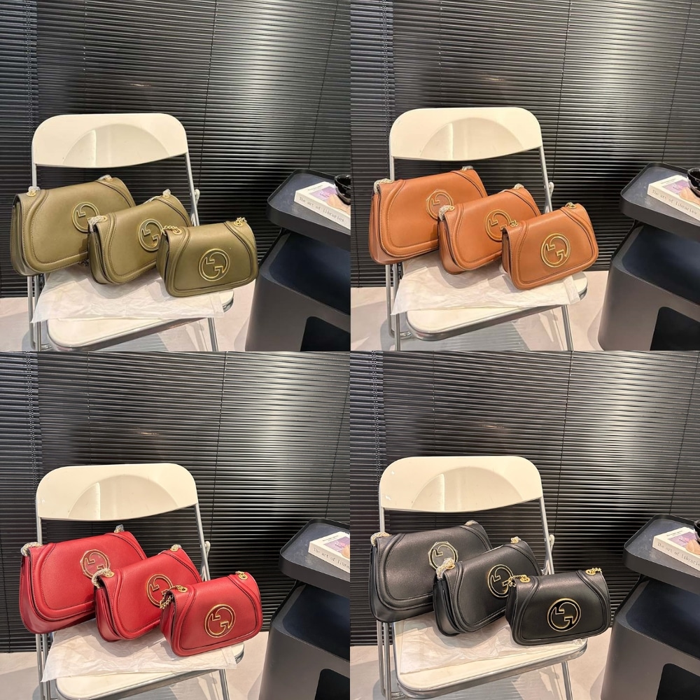 GUCCI BLONDIE SMALL SHOULDER BAG BLACK LEATHER 26CM 815715 AAEEX 1000 - Image 8