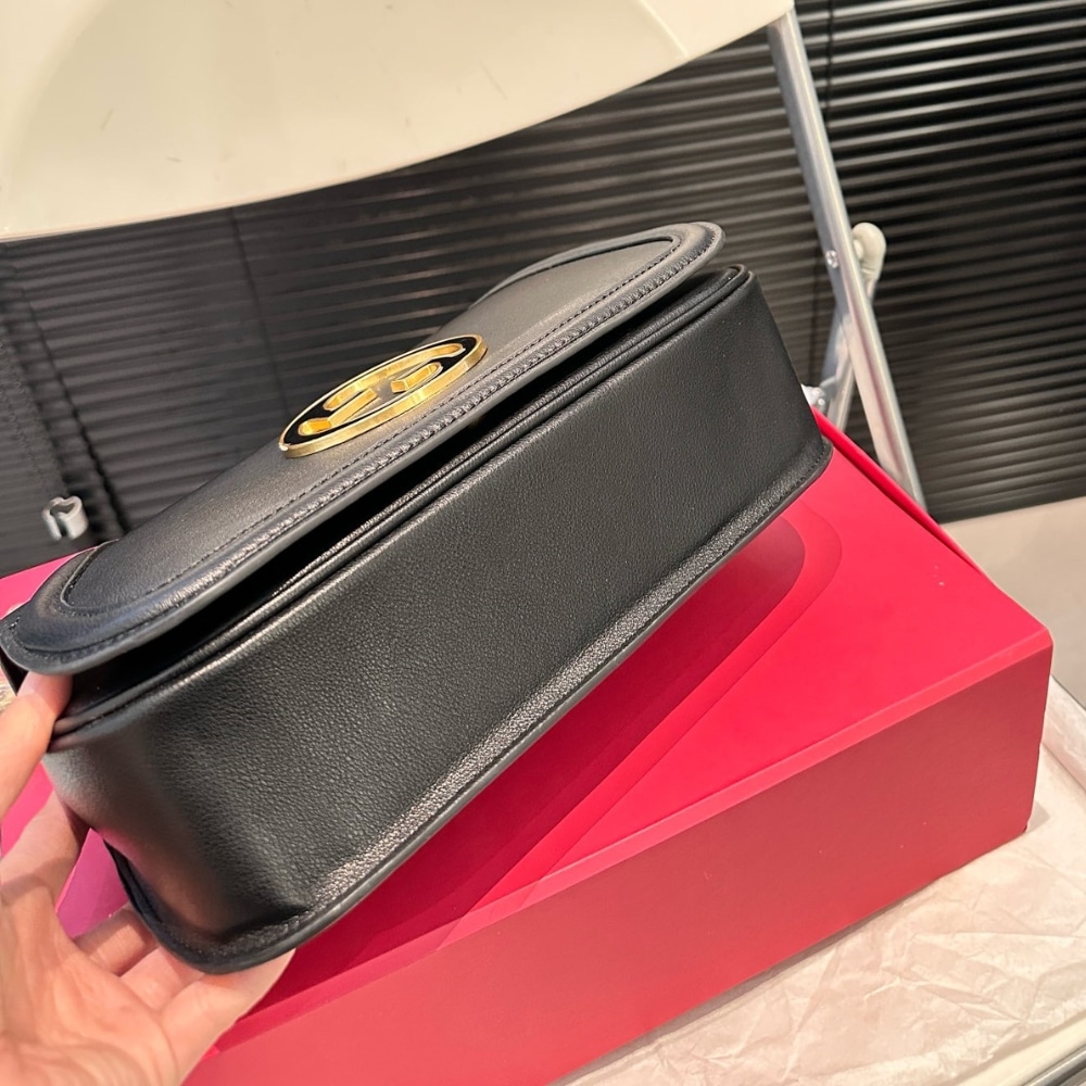 GUCCI BLONDIE SMALL SHOULDER BAG BLACK LEATHER 26CM 815715 AAEEX 1000 - Image 5