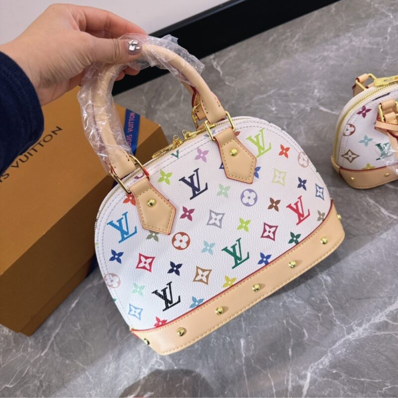 Alternative view of LOUIS VUITTON X TAKASHI MURAKAMI ALMA BB WHITE 24CM