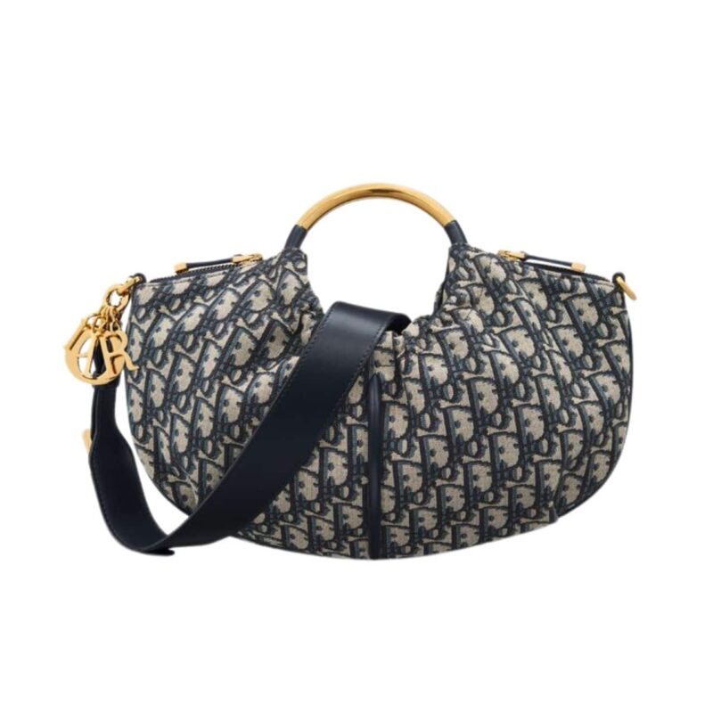 DIOR WALK IN DIOR BAG BLUE DIOR OBLIQUE JACQUARD 36CM