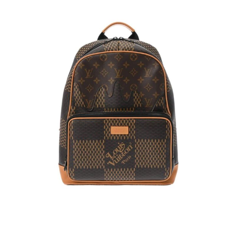 LOUIS VUITTON NIGO MONOGRAM REVERSE CANVAS BACKPACK BROWN 29CM