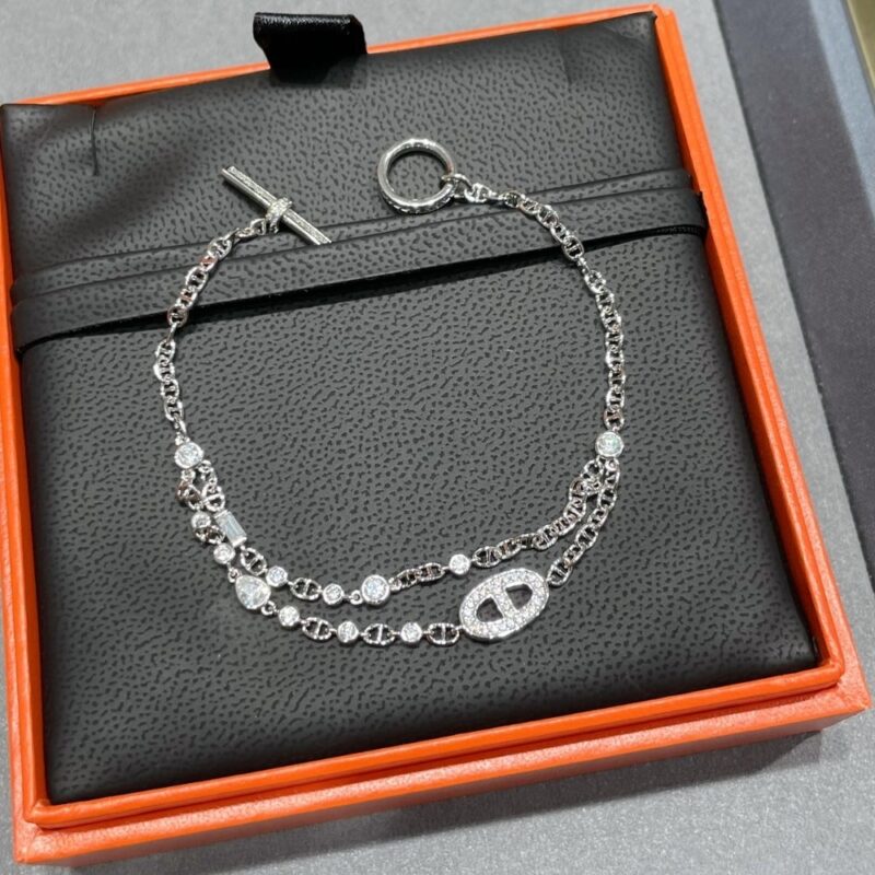 Alternative view of HERMES CRYSTALS BRACELET SILVER