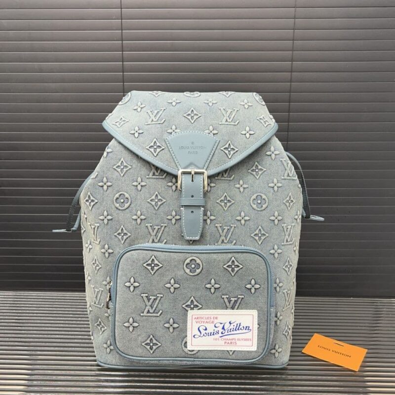 Alternative view of LOUIS VUITTON MONTSOURIS RUCKSACK MONOGRAM WASH BLUE 32CM
