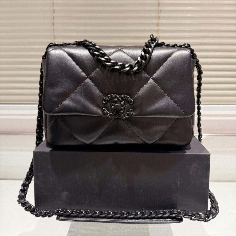 Alternative view of CHANEL CC FLAP BAG IN BLACK 26CM