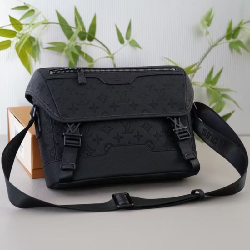Alternative view of LOUIS VUITTON MESSENGER VOYAGER MONOGRAM SHADOW BAG BLACK 28CM