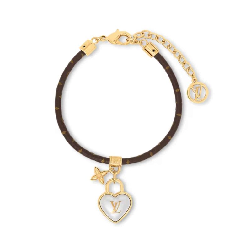 LOUIS VUITTON HEART PADLOCK BRACELET M8413Z