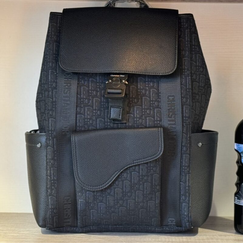 Alternative view of DIOR SADDLE OBLIQUE JACQUARD BACKPACK BLACK 43CM