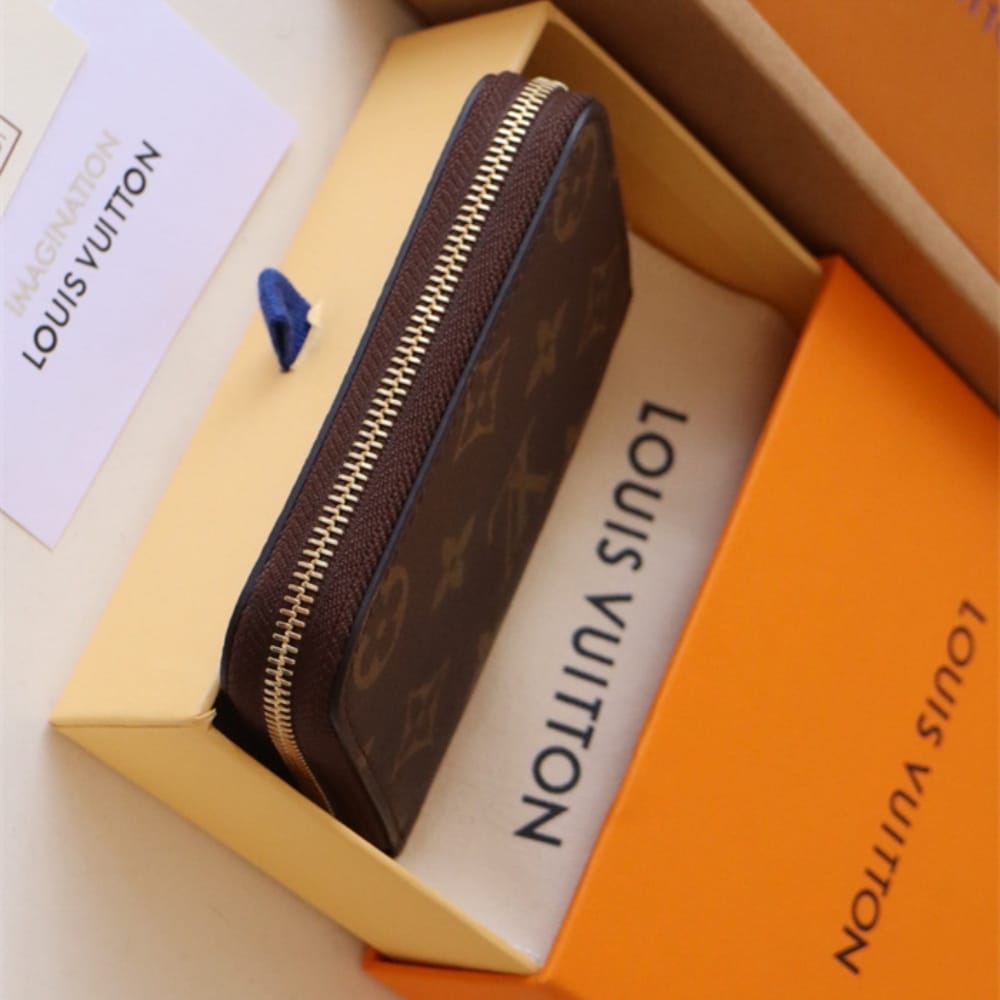 LOUIS VUITTON ZIPPY COIN WALLET BROWN 11CM M60067 - Image 4