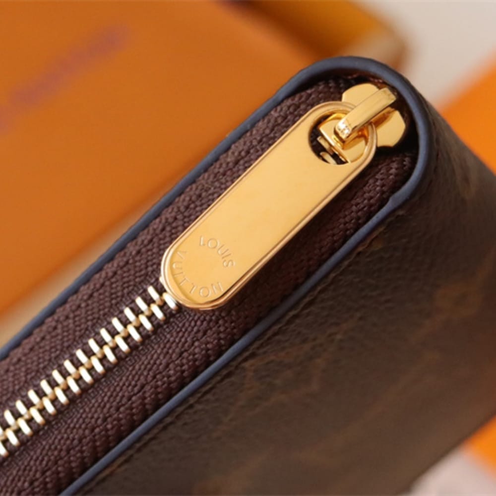 LOUIS VUITTON ZIPPY COIN WALLET BROWN 11CM M60067 - Image 5