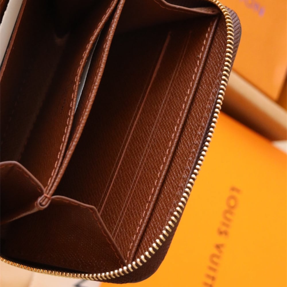 LOUIS VUITTON ZIPPY COIN WALLET BROWN 11CM M60067 - Image 7