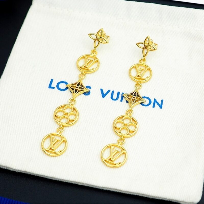 Alternative view of LOUIS VUITTON LV LACE EARRINGS GOLD M01072