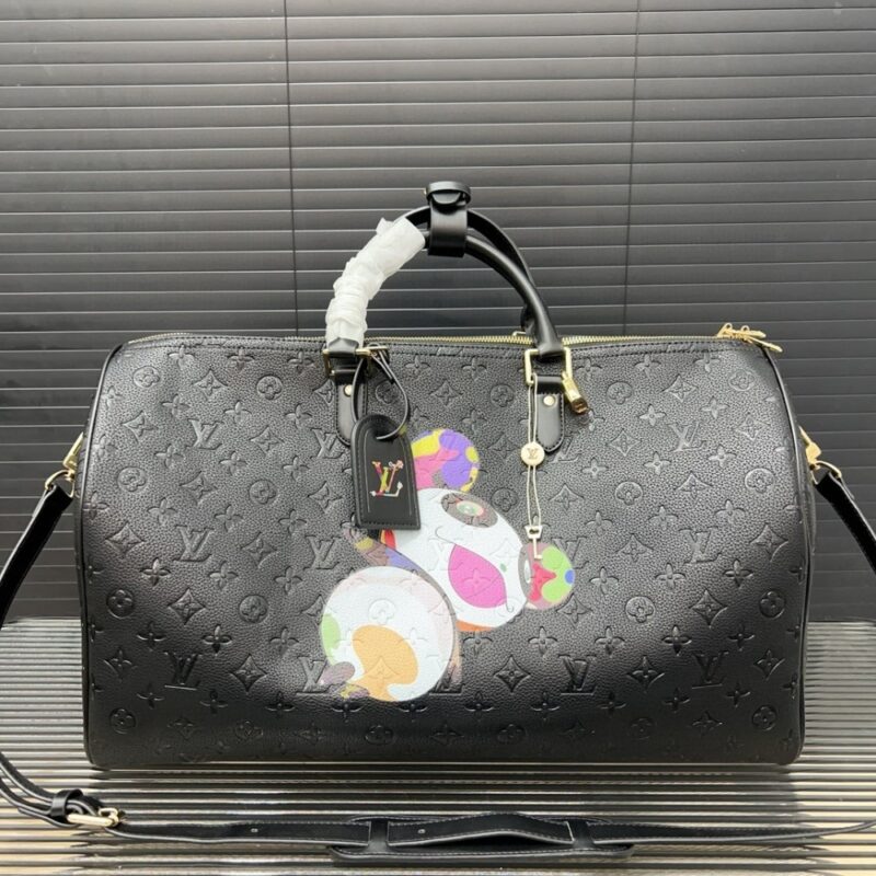 Alternative view of LOUIS VUITTON X TAKASHI MURAKAMI KEEPALL BLACK 50CM