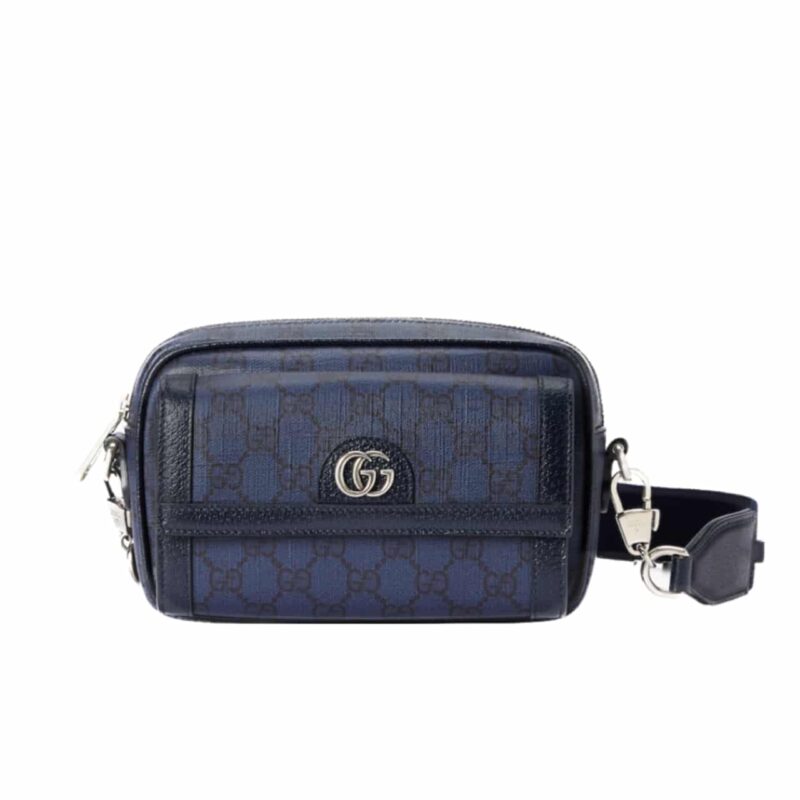 GUCCI OPHIDIA GG MINI BAG DARK BLUE 20CM