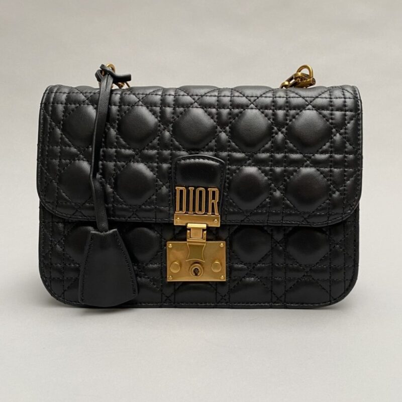 Alternative view of DIOR MISS DIOR CROSSBODY LEATHER BAG BLACK 22CM