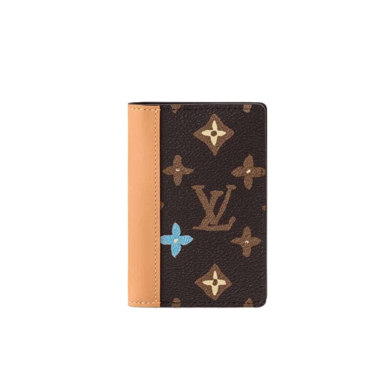 LOUIS VUITTON POCKET ORGANIZER WALLET CHOCOLATE BROWN 11CM