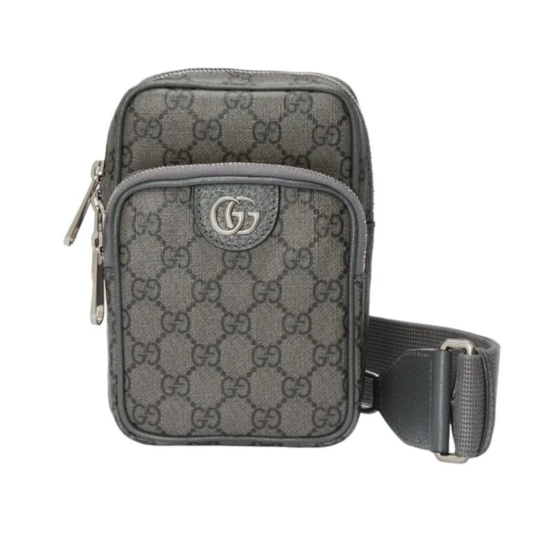 GUCCI GG OPHIDIA SMALL SHOULDER BAG GREY 18CM