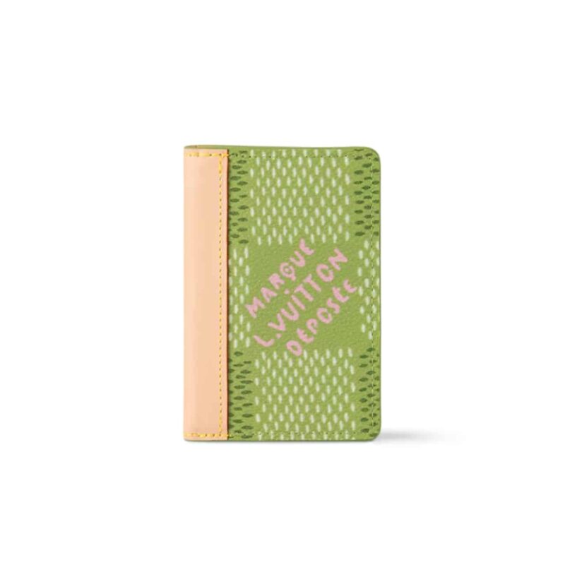 LOUIS VUITTON POCKET ORGANIZER WALLET GREEN 11CM N40632