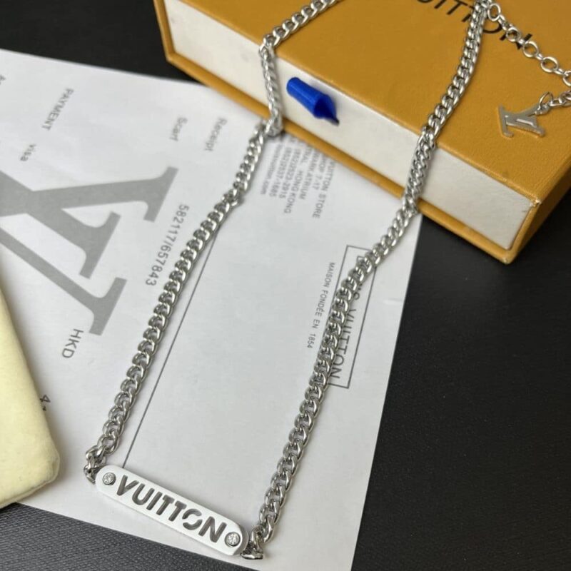 Alternative view of LOUIS VUITTON LV ID NECKLACE SILVER M01154
