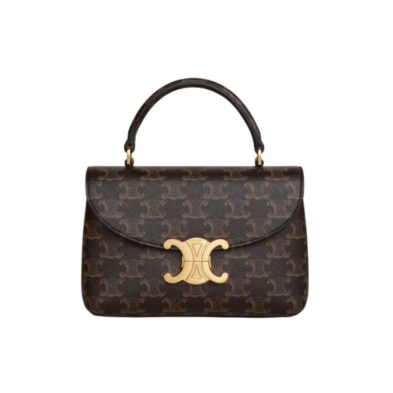 CELINE TEEN NINO BAG IN TRIOMPHE CANVAS 20CM 118112FRH 04LU