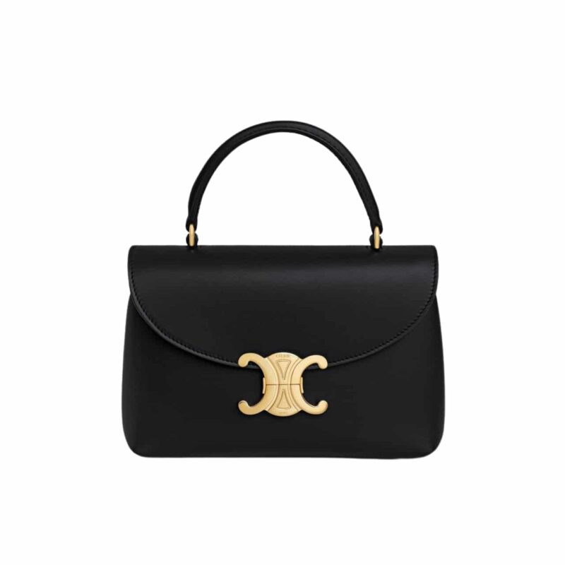 CELINE TEEN NINO BAG IN SHINY BLACK 20CM 118113GG2 38NO