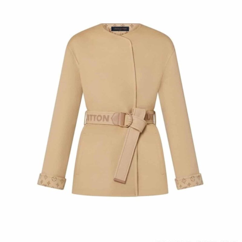LOUIS VUITTON SIGNATURE SHORT DOUBLE FACE WRAP COAT
