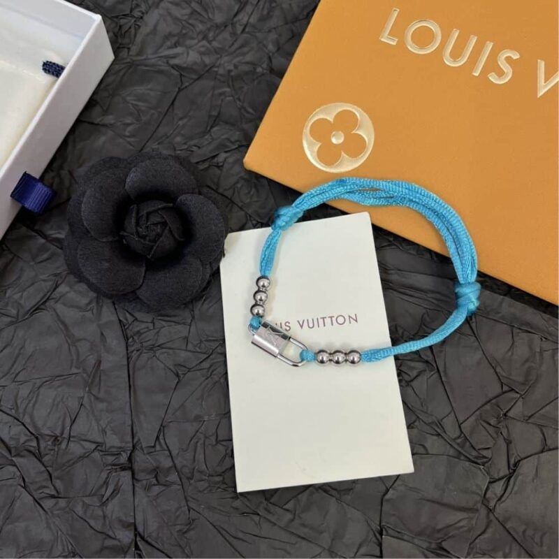 Alternative view of LOUIS VUITTON SILVER LOCKIT BRACELET BLUE Q05785