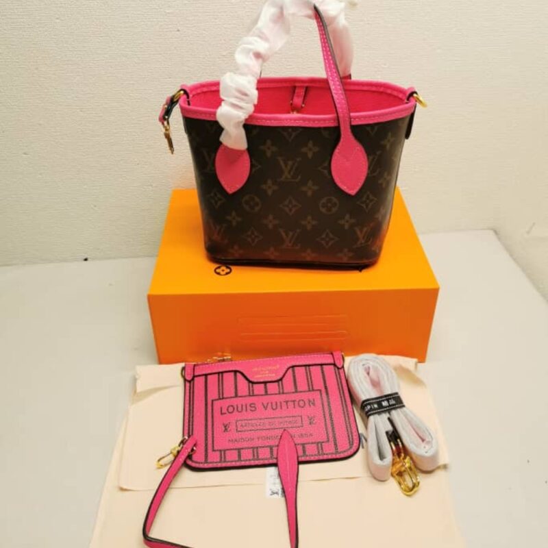Alternative view of LOUIS VUITTON NEVERFULL BANDOULIÈRE INSIDE OUT BB MONOGRAM ROSE 20CM M12106