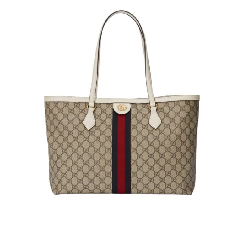 GUCCI OPHIDIA MEDIUM GG TOTE BAG BEIGE EBONY 38CM 631685 96IWB 9794