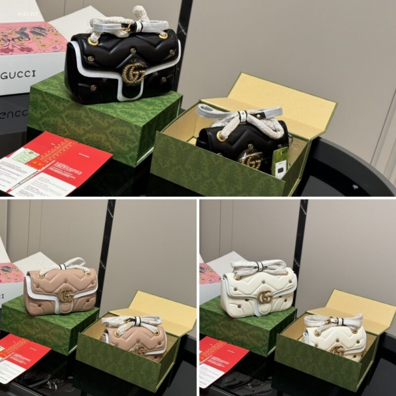 Alternative view of GUCCI GG MARMONT SMALL SHOULDER BAG WHITE 26CM