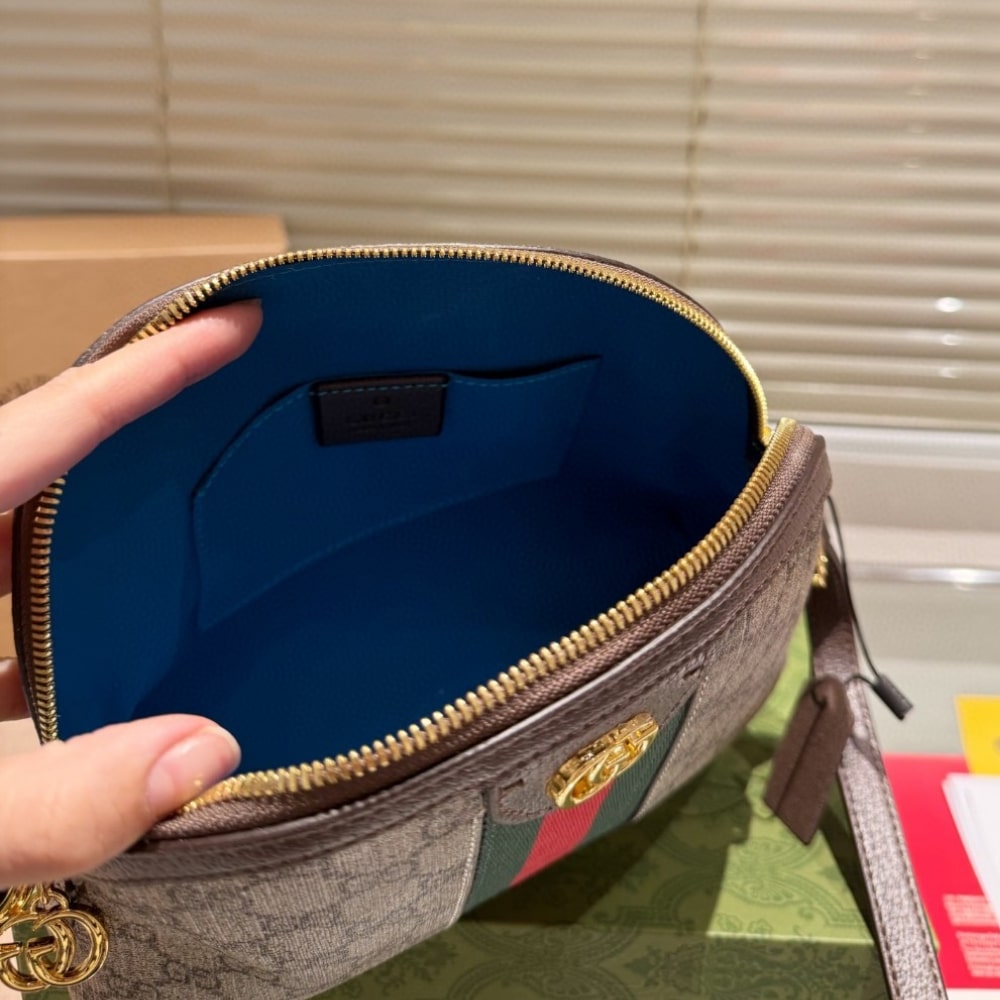 GUCCI OPHIDIA SMALL SHOULDER GG SUPREME BEIGE EBONY 23CM 499621 K05NG 8745 - Image 5