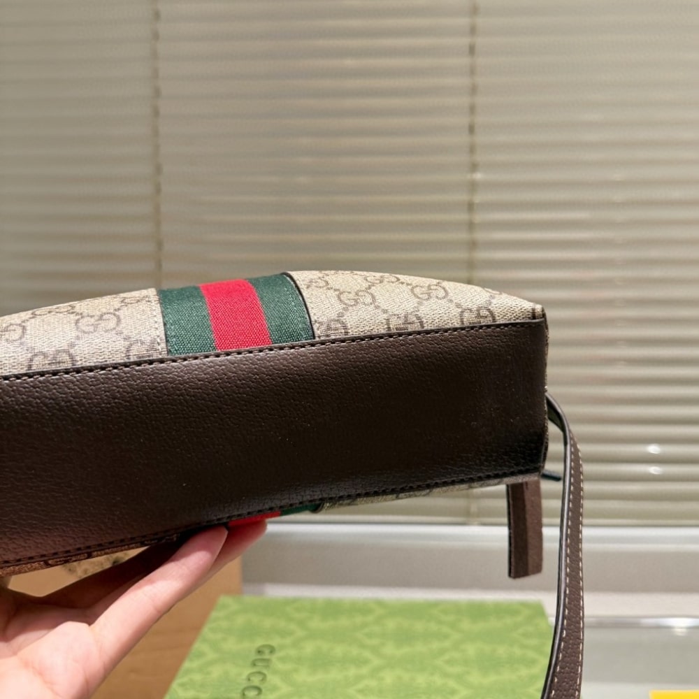 GUCCI OPHIDIA SMALL SHOULDER GG SUPREME BEIGE EBONY 23CM 499621 K05NG 8745 - Image 6