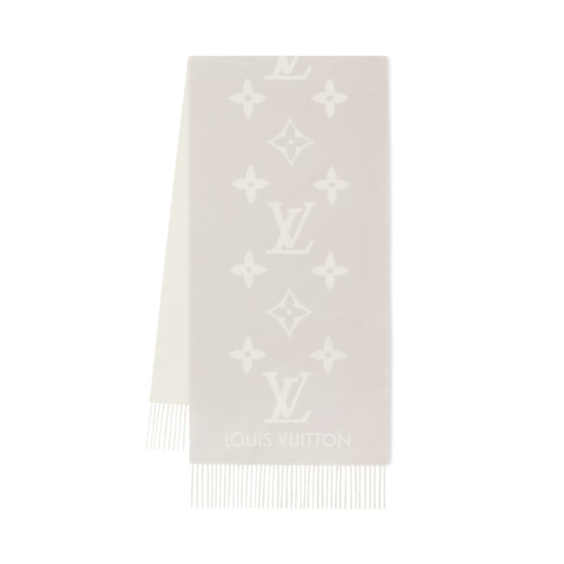 LOUIS VUITTON REYKJAVIK SCARF GREY 180CM M78909