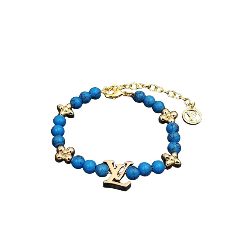 LOUIS VUITTON TURQUOISE PEARL BRACELET BLUE