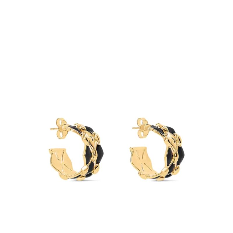 LOUIS VUITTON LV MALLETAGE EARRINGS GOLD M01685