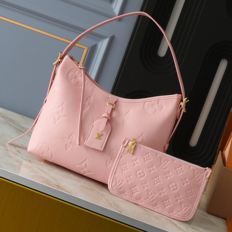 Alternative view of LOUIS VUITTON CARRYALL PM MONOGRAM EMPREINTE PINK OPALE M47082