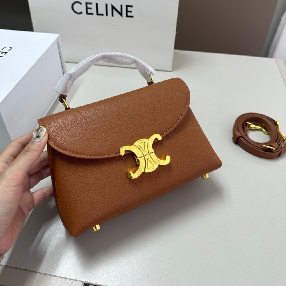 CELINE TEEN NINO BAG IN SHINY TAN 20CM - Image 3